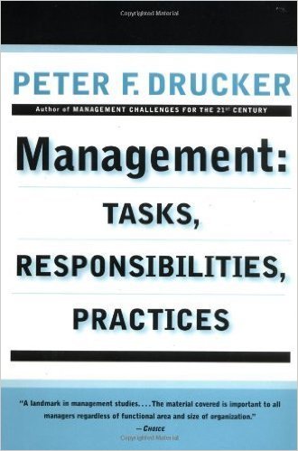 Management Written by Peter F. Drucker, “the” best management guru, writer, speaker, and consultant to ever live, it lays all the basics of what management is, how it should be carried out, and in which direction should it be heading. This reference book is an excellent source for any aspiring manager, whether